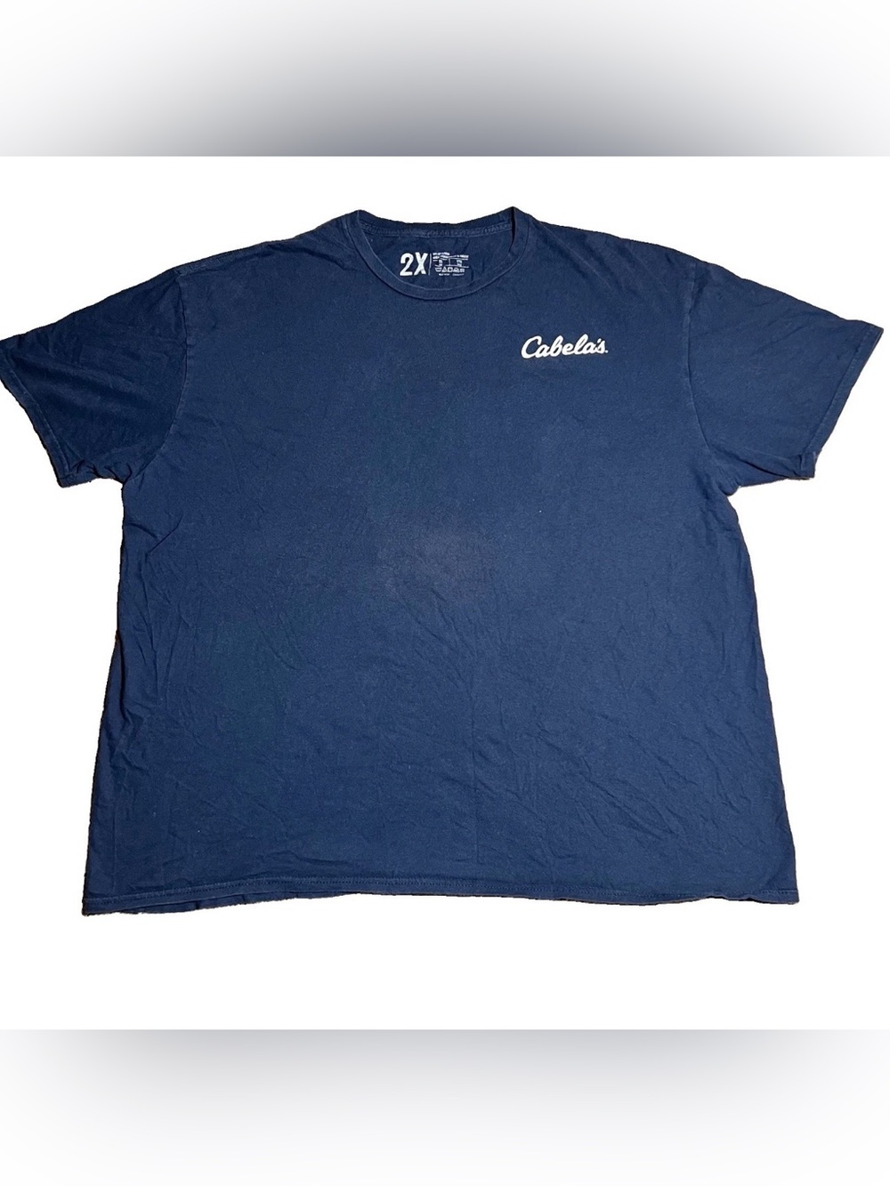 Cabela's Stand Proud American Flag Men's Navy Blue T-Shirt Size XXL